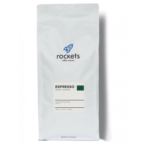 Кофе Rockets, Uganda & Brazil, 1000г (в зёрнах) - магазин vegs.bio