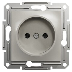 РОЗЕТКА С/У 1-ГНЕЗДО Б/З БРОНЗА ASFORA /SCHNEIDER/