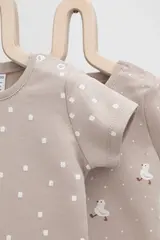 полукомбинезон для новорожденных  К 6239-2уп/мини квадратики,цыпленок