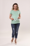 Футболка для беременных 10525 ментол/кеды