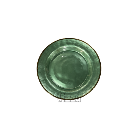 Тарелка десертная зеленая 21см