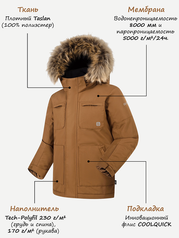 Зимняя парка GUSTI GW5BJ538-BROWN