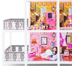 PAREMO Трехэтажный кукольный дом (5 комнат, 2 куклы) (PPCD116-04)