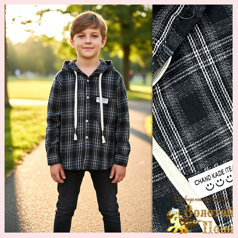 Рубашка с капюшоном м (4-8) 251204-W2048
