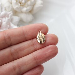 Подвеска Кофейное зерно 16*10 мм, позолота, П094