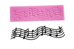 Силиконовый молд Ноты полоса