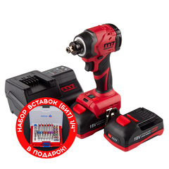 MIGHTY SEVEN (DS-203SP) Аккумуляторный шуруповерт, ударный, 18 В, 4 предмета, кейс, в комплекте набор бит