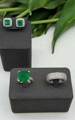 91658- Кольцо-дорожка из серебра 925 пробы в обсыпке из куб.циркониев APM MONACO