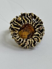 Цитрин-Мадейра (кольцо из серебра)