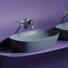 Ceramica Nova Element CN6049MHL Умывальник чаша накладная овальная, 60x38, цвет: серо-голубой матовый
