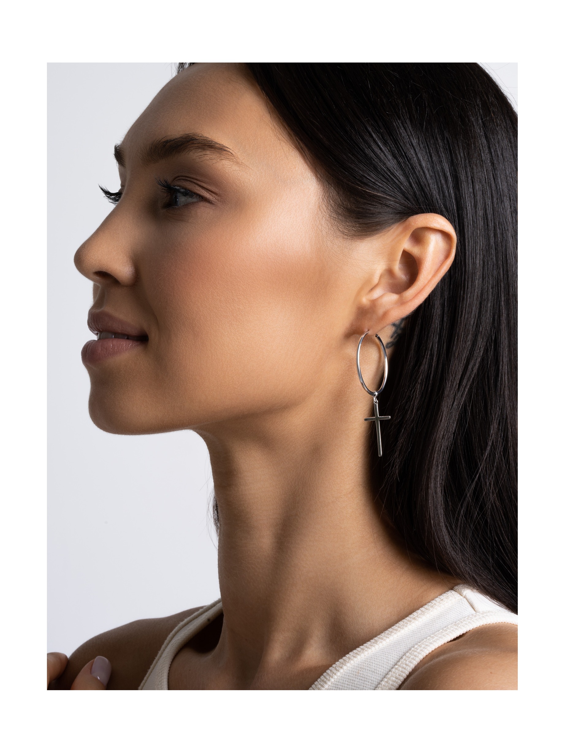 Серьги-кольца Кресты