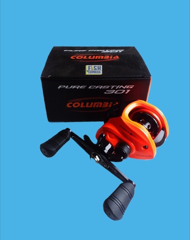 Катушка Columbia Pure Casting 301 мультипликаторная (кастинговая) цвет оранж.