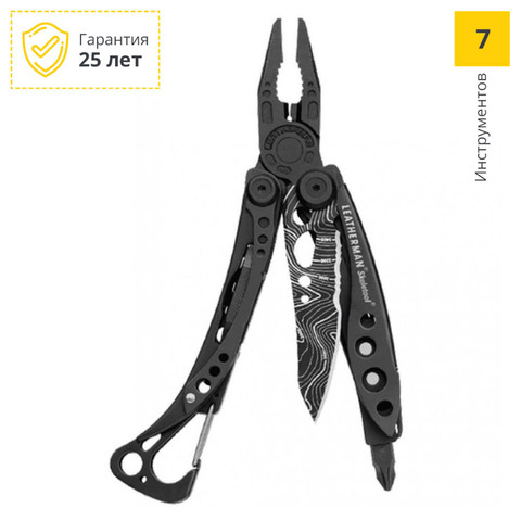 Мультитул Leatherman Topo Skeletool 100 mm, 7 функций, чёрный (832755)