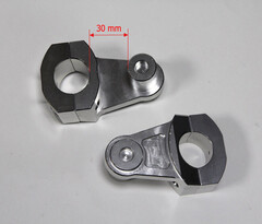 Проставки руля с 22 на 28 мм серебристые X-49