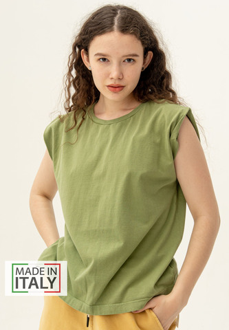 Футболка безрукавная Bowery NYC однотонная Military