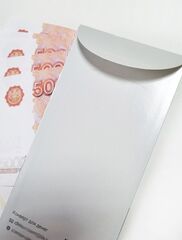 Конверт, Девочка с собачкой, Счастливого дня рождения, 16,5*8 см