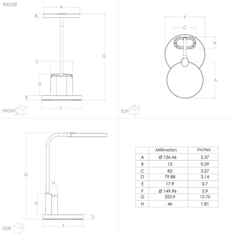 Настольная светодиодная лампа Eglo BROLINI 900528