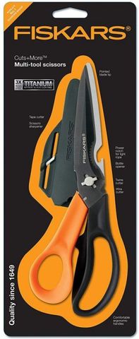 Ножницы универсальные Fiskars Cuts+More черный/оранжевый (1000809)