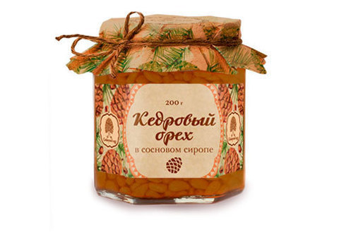 Сосновый сироп с ядром кедрового ореха, 200г