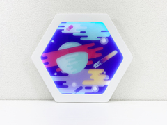 Декоративная тактильная панель с подсветкой - «Сатурн»