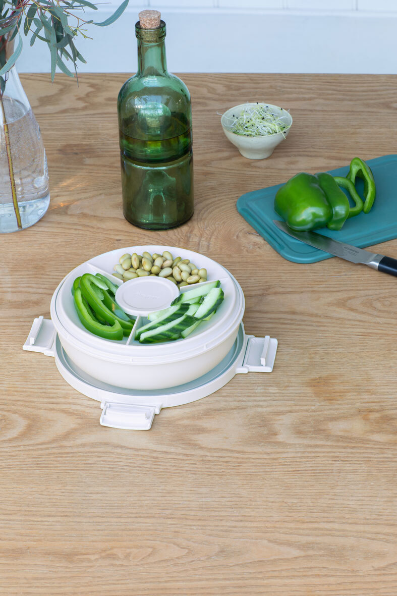 Контейнер-салатник Make & Take (1,3 л), пластик, Светло-серый, арт. 206368 - фото 2