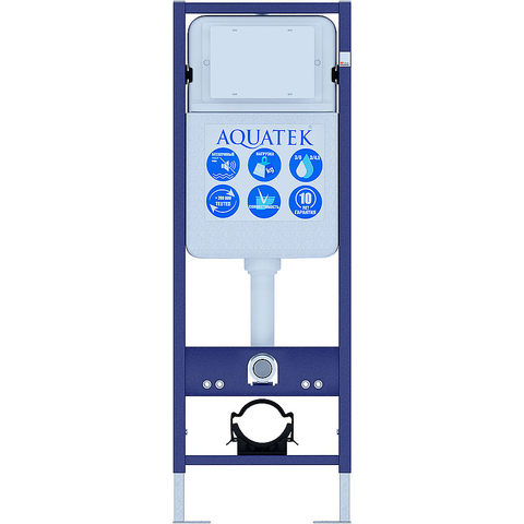 Aquatek INS-0000017 Инсталляция для подвесного унитаза узкая Aquatek Standart 37, 1130*370*150 мм, +звукоизоляционная прокладка