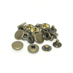 Кнопка Альфа латунь (нержав.) d 12,5 мм, антик