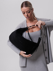 Сумка замшевая багет Azaro 30861 черный