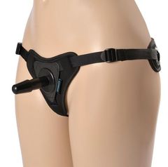 Черные трусики для страпона HARNESS Locker размера XS-M - 