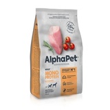 Сухой корм для собак средних пород AlphaPet, индейка, 12 кг