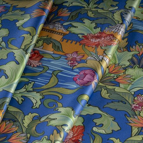 Наволочка 50x70 Mollen Рассвет васильково-синяя шелковая