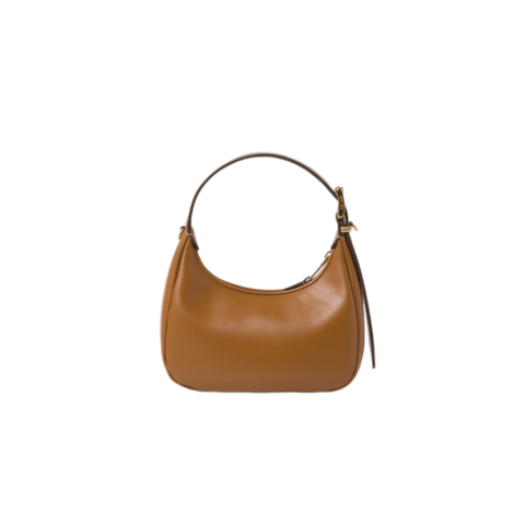 Кожаная сумка-хобо Miu Miu коричневый