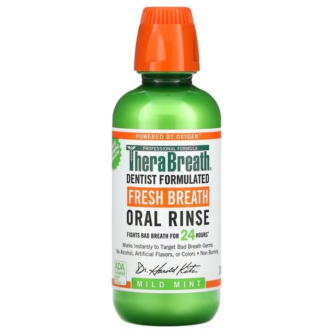 Ağız yaxalayıcısı TheraBreath, Fresh Breath, Oral Rinse, Mild Mint, 16 fl oz (473 ml)