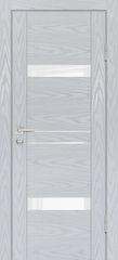 Дверь PSM-12 / Цвет Дуб скай серый / белоснежный лакобель / Двери PROFILO PORTE