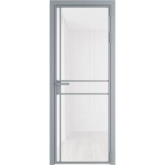 Алюминиевая дверь 9AG серебро остеклённая