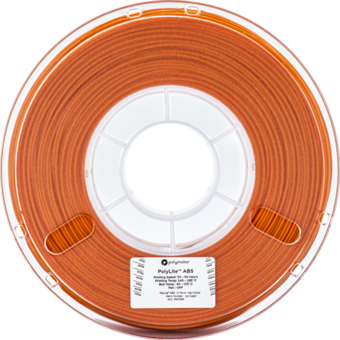 Пластик для 3D-принтера PolyMaker PolyLite ABS, 1.75 мм, 1 кг, Оранжевый
