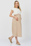 Платье для беременных и кормящих 16445 тофу бежевый