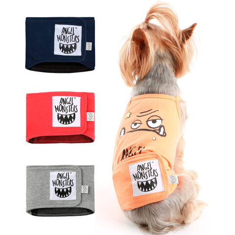 066 Гигиенический пояс для мальчиков "Монстрик" / пояс для кобеля "Angel Monsters"