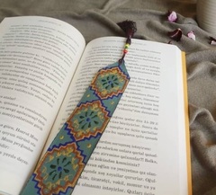 Dəri əlfəcin \  Кожаная закладка \ Leather bookmark (mavi)