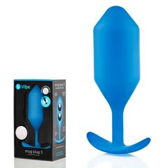 Синяя пробка для ношения B-vibe Snug Plug 5 - 14 см. - 