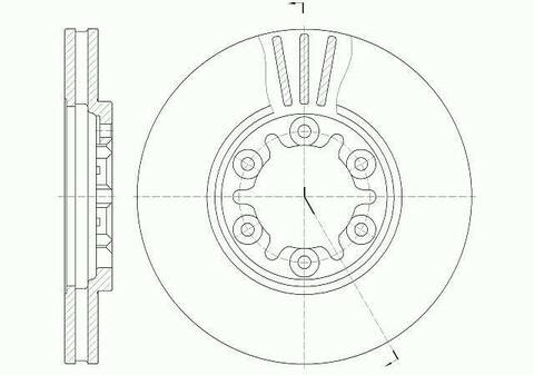 Диск тормозной вентилируемый G-brake  GR-02735