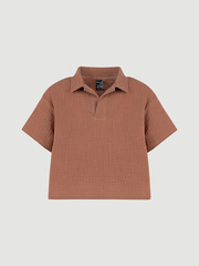 Поло оверсайз Mjölk Toffee, из муслина