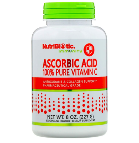 NutriBiotic, Аскорбиновая кислота, 100 % чистый витамин С, кристаллический порошок, 227 г