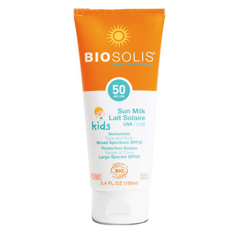 Детское солнцезащитное молочко для лица и тела SPF 50 | Biosolis