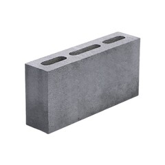 Блок пескоцементный перегородочный 3-пустотный 390х80х188