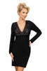 Silvana long nightdress Black