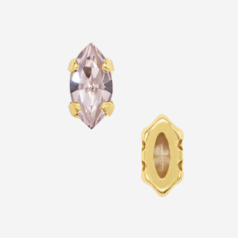 Кристалл Маркиз (Marquise Fancy Stone) в цапах, оттенок 
