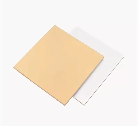 Подложка для торта 26*26 см (3,2мм) золото/белый