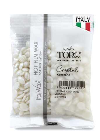 Воск горячий (пленочный)  ITALWAX Top Line Crystal (Кристалл)  гранулы 100гр