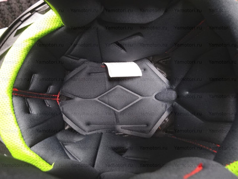 Кроссовый мотошлем NENKI NK-316, белый-зелёный